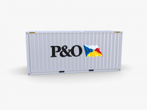20ft shipping container po v2 3D Model