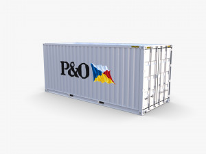 20ft shipping container po v2 3D Model