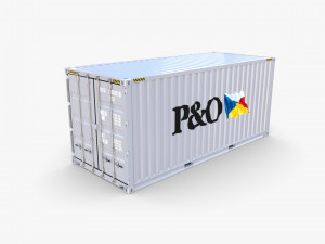 20ft shipping container po v2 3D Model