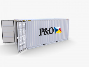 20ft shipping container po v2 3D Model