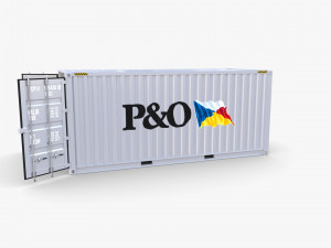 20ft shipping container po v2 3D Model
