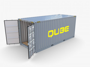 20ft shipping container qube v1 3D 模型