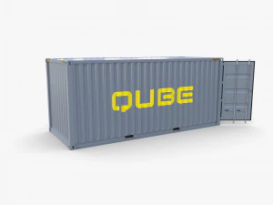 20ft shipping container qube v1 3D Model