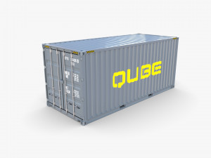 20ft shipping container qube v1 3D 模型