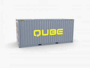 20ft shipping container qube v1 3D Model