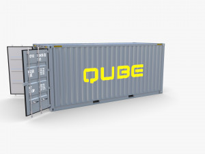 20ft shipping container qube v1 3D 模型