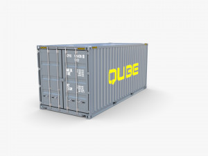 20ft shipping container qube v1 3D 模型
