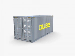 20ft shipping container qube v1 3D Model