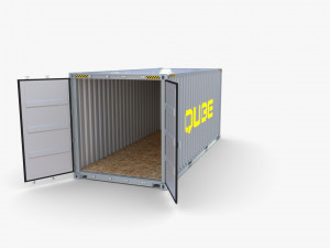 20ft shipping container qube v1 3D 模型