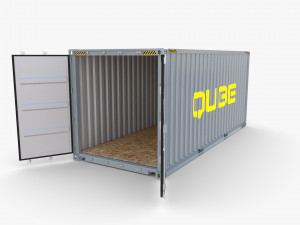 20ft shipping container qube v1 3D 模型
