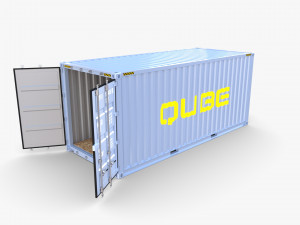 20ft shipping container qube v2 Modello 3D