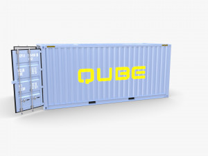 20ft shipping container qube v2 3D Model