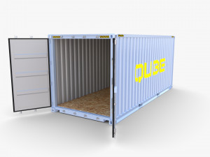 20ft shipping container qube v2 3D Model