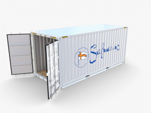 20ft shipping container safmarine v1 Modello 3D