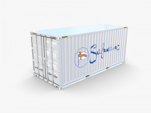 20ft shipping container safmarine v1 Modello 3D