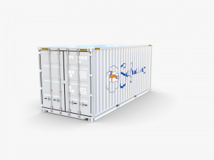 20ft shipping container safmarine v1 Modello 3D