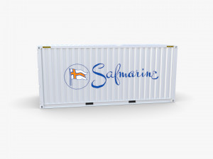 20ft shipping container safmarine v1 Modello 3D