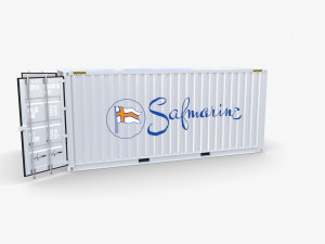 20ft shipping container safmarine v1 Modello 3D
