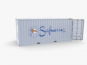 20ft shipping container safmarine v1 Modello 3D