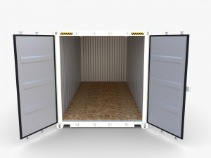 20ft shipping container safmarine v1 Modello 3D