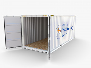 20ft shipping container safmarine v1 Modello 3D