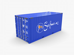 20ft shipping container safmarine v2 Modèle 3D