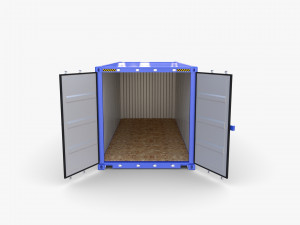 20ft shipping container safmarine v2 Modèle 3D