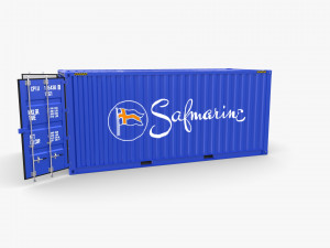 20ft shipping container safmarine v2 Modèle 3D