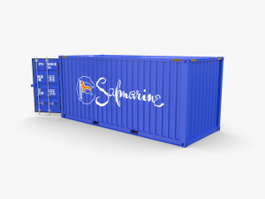 20ft shipping container safmarine v2 Modèle 3D