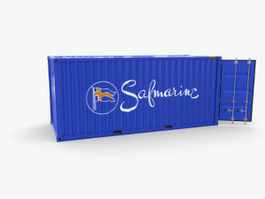 20ft shipping container safmarine v2 Modèle 3D