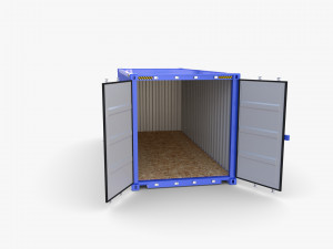 20ft shipping container safmarine v2 Modèle 3D