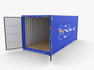 20ft shipping container safmarine v2 Modèle 3D