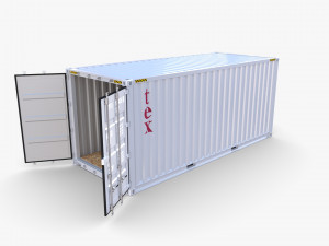 20ft shipping container tex v2 Modello 3D