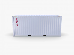 20ft shipping container tex v2 3D Модель