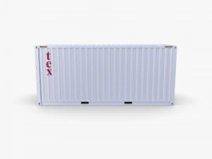 20ft shipping container tex v2 3D Model