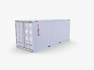 20ft shipping container tex v2 3D Модель