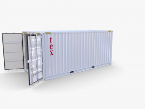 20ft shipping container tex v2 3D Модель