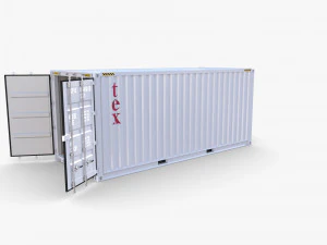20ft shipping container tex v2 3D Model