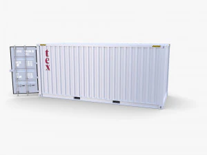 20ft shipping container tex v2 3D Model