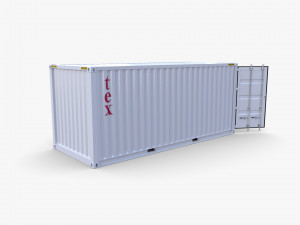 20ft shipping container tex v2 3D Модель