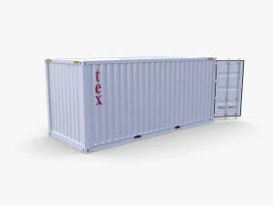 20ft shipping container tex v2 3D Model