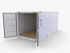 20ft shipping container tex v2 3D Модель