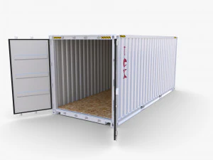 20ft shipping container tex v2 3D Model