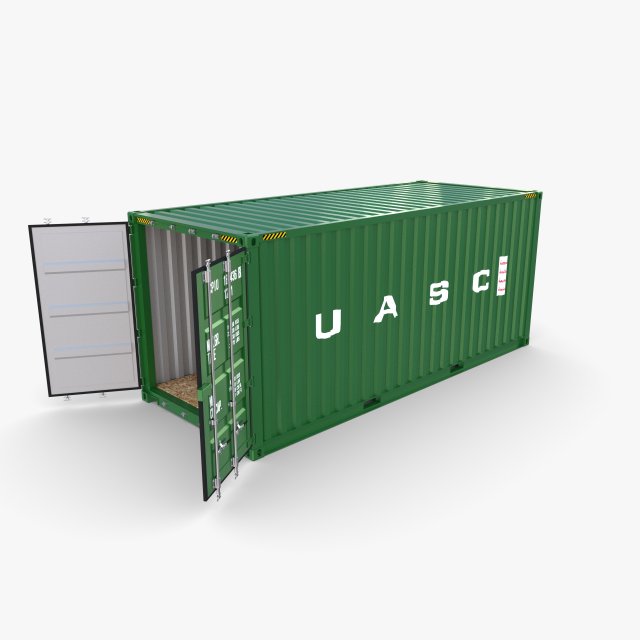 20ft shipping container uasc v1 Model 3D .c4d .max .obj .3ds .fbx .stl .blend 