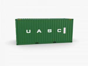 20ft shipping container uasc v1 3D Model