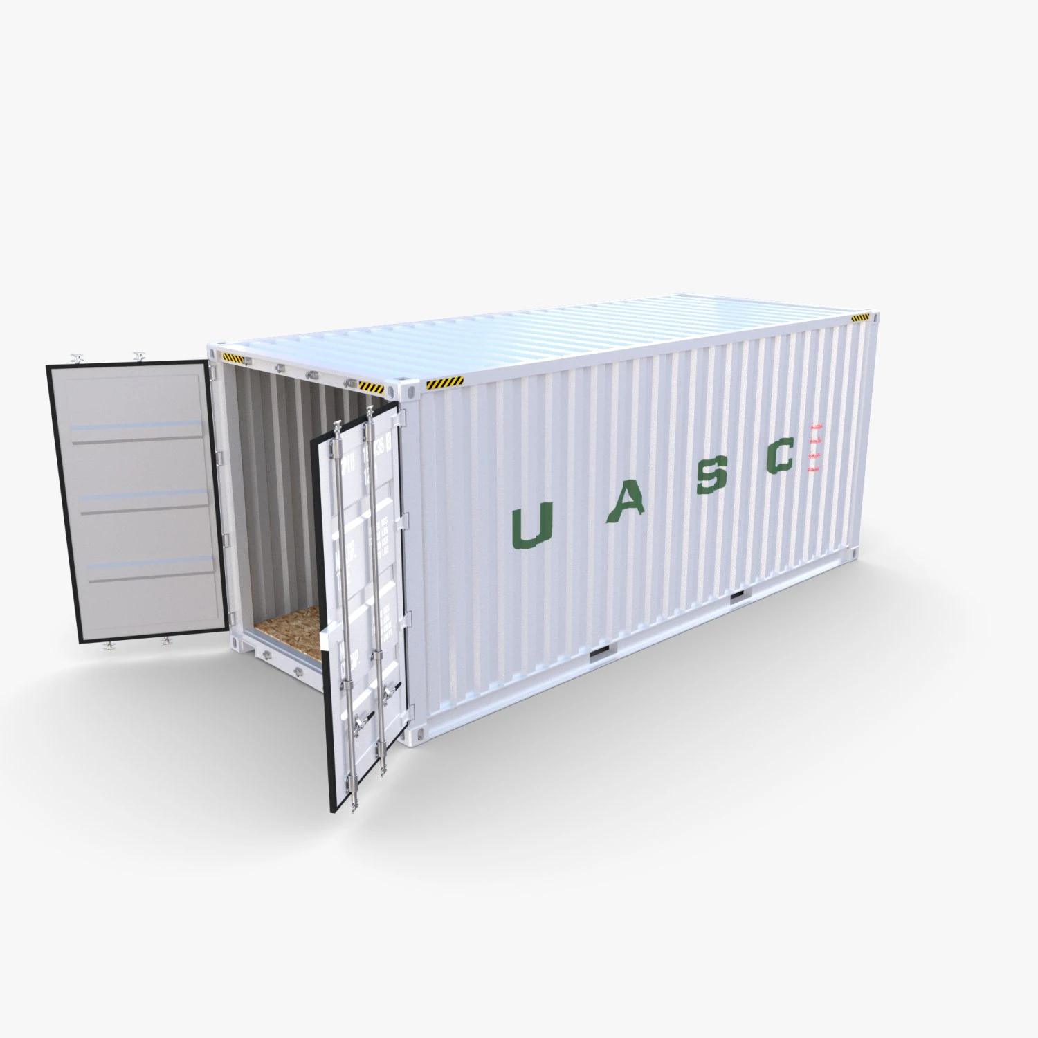20ft shipping container uasc v2 3D Model .c4d .max .obj .3ds .fbx .stl .blend 