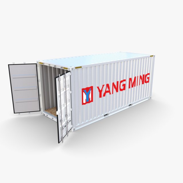 20ft shipping container yang ming 3D 模型 .c4d .max .obj .3ds .fbx .stl .blend 