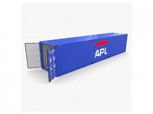 40フィート輸送コンテナapl 3Dモデル