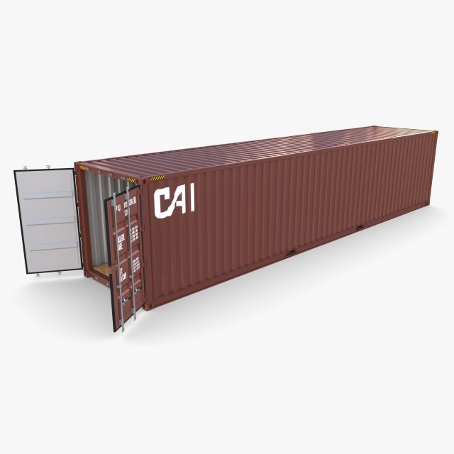 40ft shipping container cai v1 3D Model .c4d .max .obj .3ds .fbx .stl .blend 