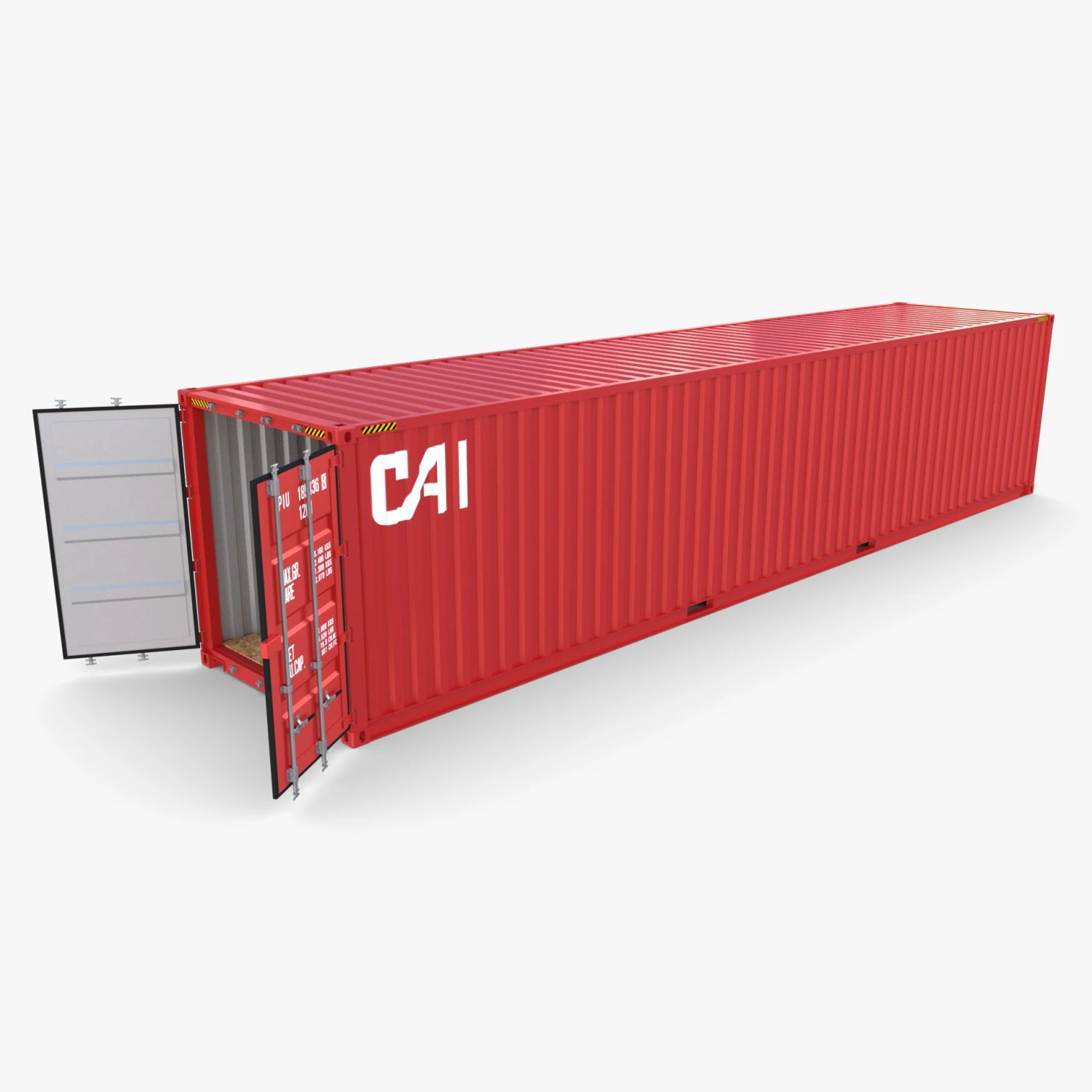 40ft shipping container cai v2 3D Model .c4d .max .obj .3ds .fbx .stl .blend 